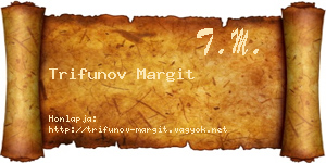 Trifunov Margit névjegykártya