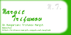 margit trifunov business card